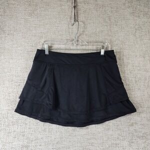 Coolibar Skort Womens M Black Travel UPF 50+ Sun Protection Layered Skirt